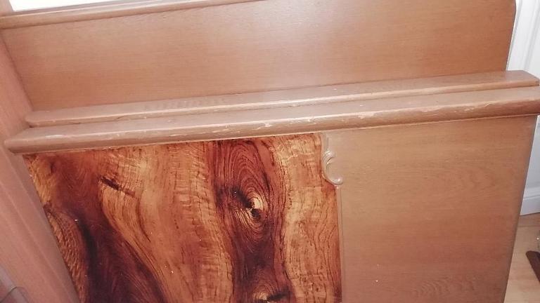 .wunderschönes antikes ECHTHOLZ-Doppel-Bett zu VERSCHENKEN!