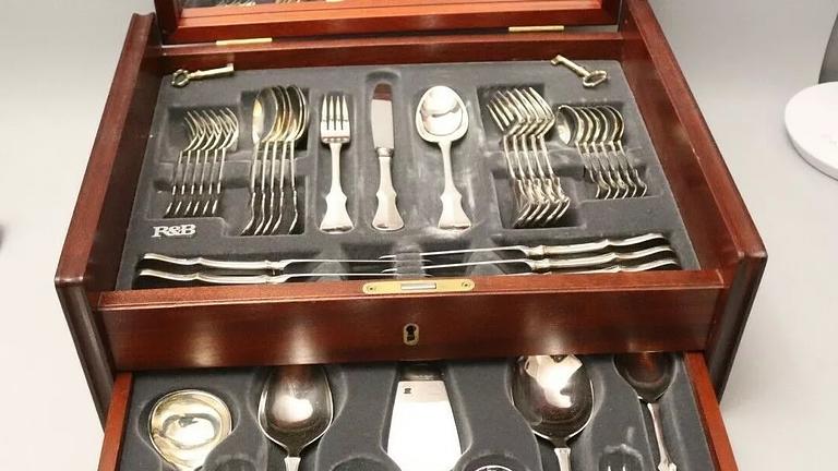 R&B Robbe Berking Alt Kopenhagen 800er Silber Menübesteck 40 Teile