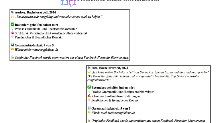 Lektorat/Korrekturlesen - Bachelorarbeit, Masterarbeit, HA etc.