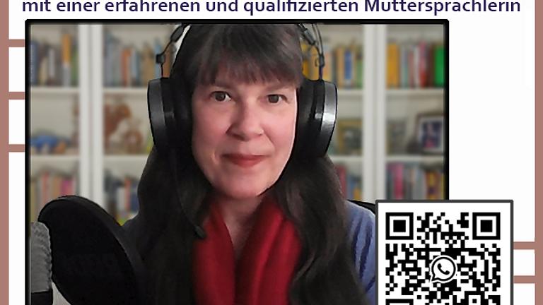 Englischunterricht mit einer freundlichen, muttersprachlichen Lehrerin.