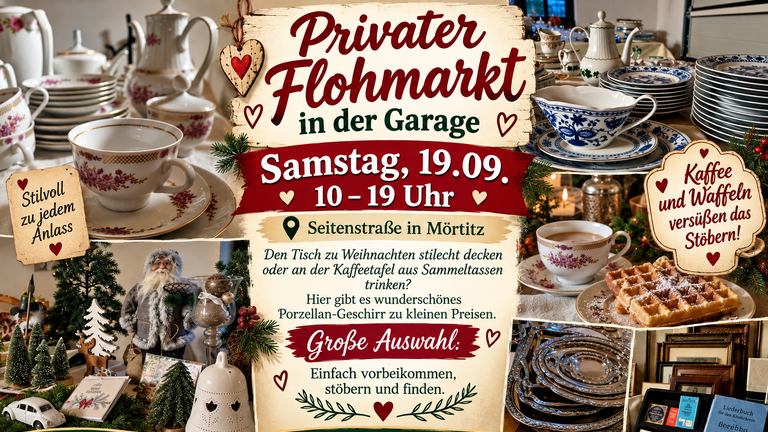 Privater Flohmarkt auf dem Land - ganz kleine Preise