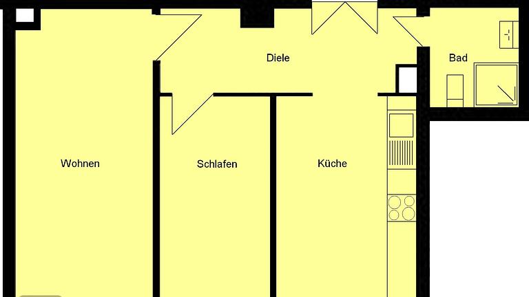 Kleine Wohnung im  Waldstraßenviertel vom Juni 2026 bis März 2028 zu untermieten