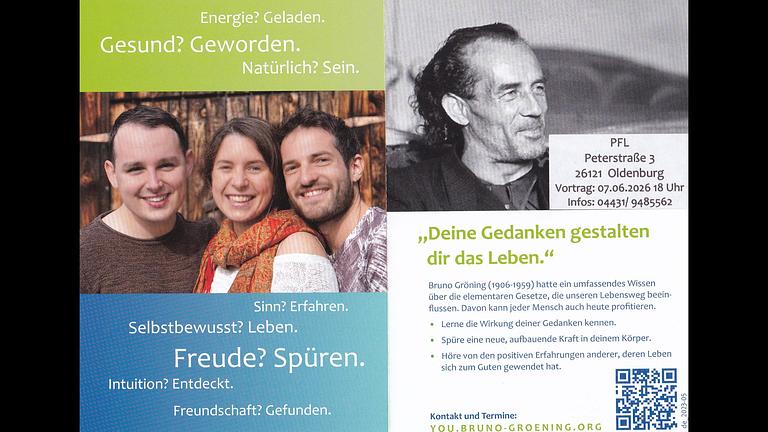 Hilfe für ein Glückliches, Gesundes Leben, Infovortrag am 07.06.2026 im PFL
