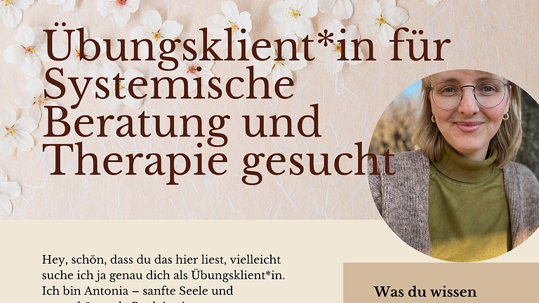 Übungsklient*in für Systemische Beratung gesucht