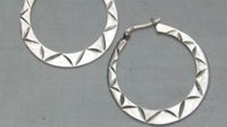 sehr ansprechene Kreolen, 925 Silber