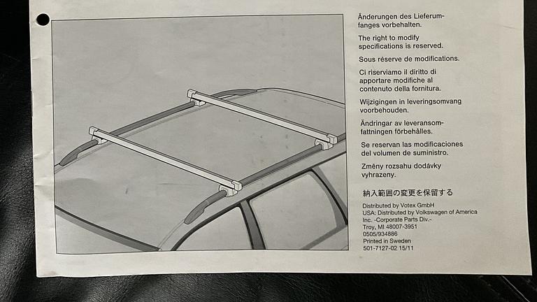 Dachgepäcktragstäbe für VW Golf Plus etc..