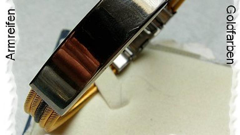 Armreif aus Edelstahl in Gold und Silberfarben