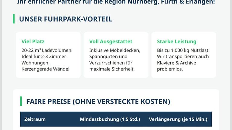 Frankenkraft Umzug/Möbeltaxi Nbg/Fü./Erl.