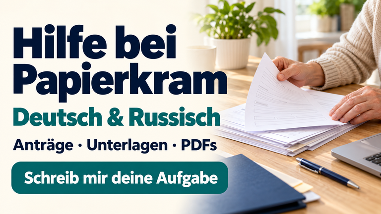 Hilfe bei Papierkram & Anträgen – Deutsch/Russisch