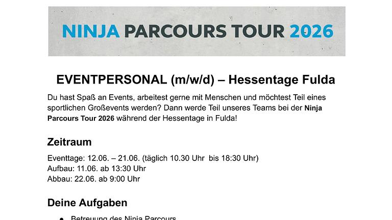 Eventpersonal Ninja Warrior Parcours - Hessentag 26