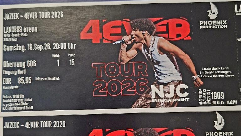 2 Tickets Jazeek 4Ever Tour 2026 Köln Lanxess Arena (19.09.2026)