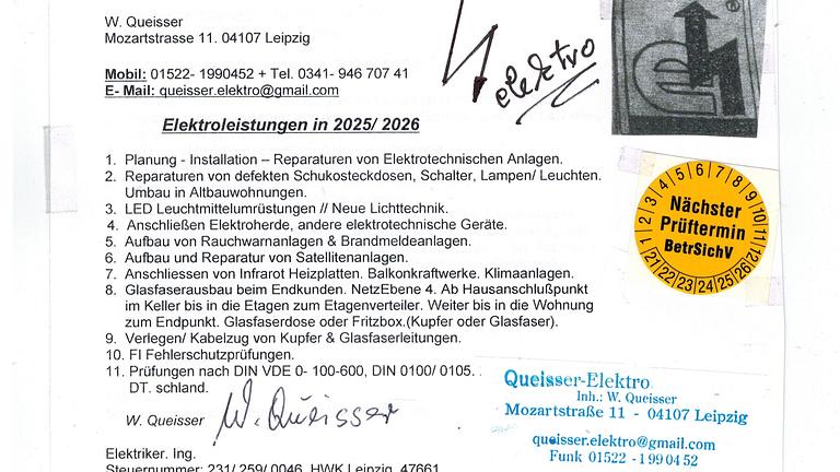 Elektroarbeiten/ Portfolio