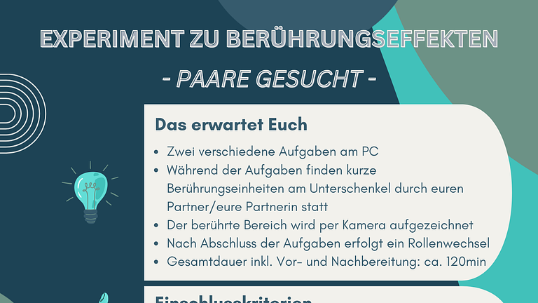 Paare gesucht für Berührungsstudie
