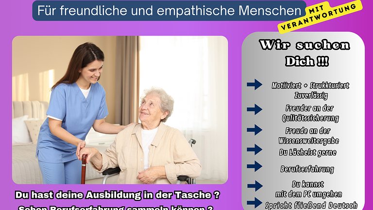 Pflegefachkraft  (M/W/D)  Leitung für Qualitätsmanagement REMOTE