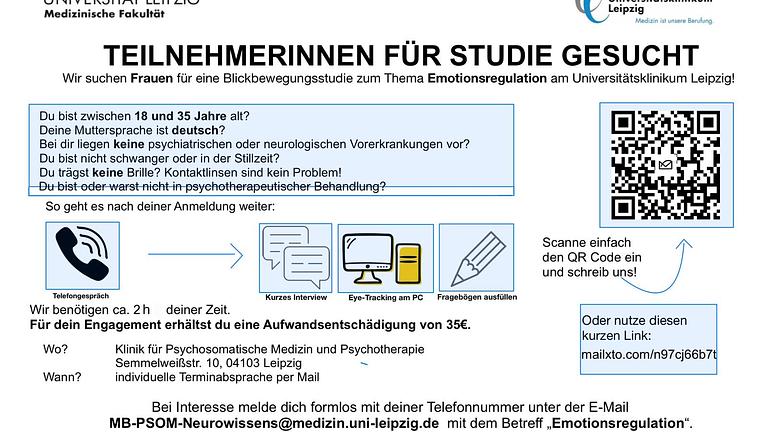 Teilnehmerinnen für Blickbewegungsstudie gesucht- 35€ für 2h Testung