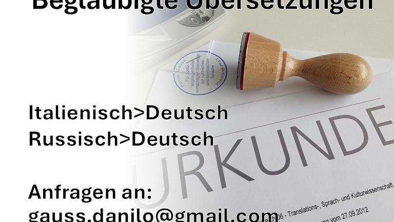 Beglaubigte Übersetzungen Russisch-Deutsch, Italienisch-Deutsch
