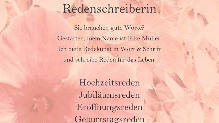 Redenschreiberin schreibt Reden für das Leben