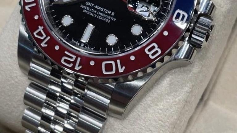 Rolex GMT-Master II Pepsi Jubilee Stahl schwarzes Zifferblatt