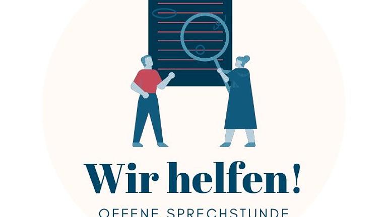 Vorschaubild Ehrenamtliche für offene Sprechstunde "Wir helfen!" gesucht!