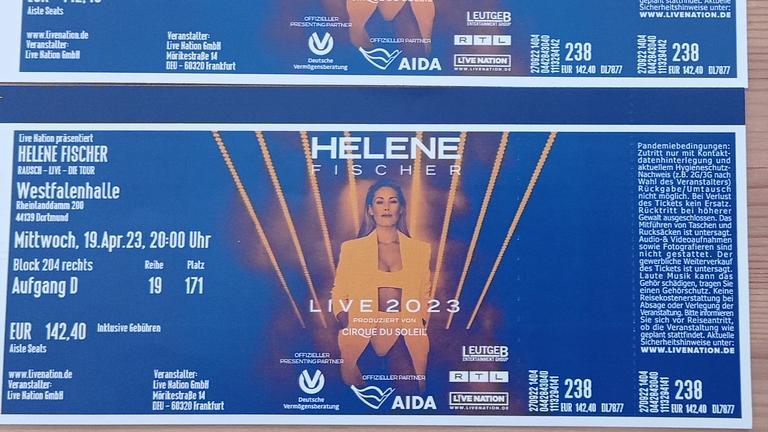 Vorschaubild 2 Sitzplätze Helene Fischer 19.04.23 Dortmund 