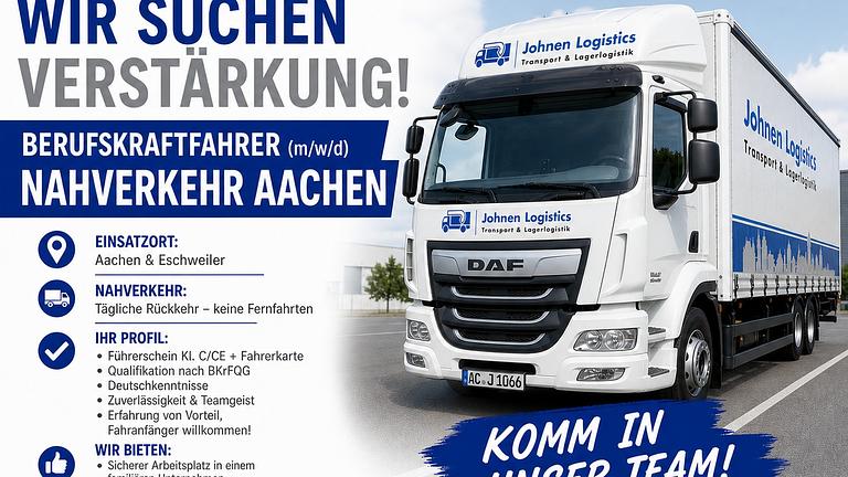 Berufskraftfahrer C/CE für Nahverkehr gesucht.