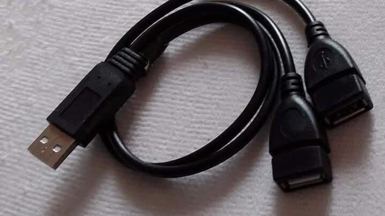 Kabel USB Typ A Stecker zu 2 x USB Typ A Buchse Y-Splitter Ladekabel