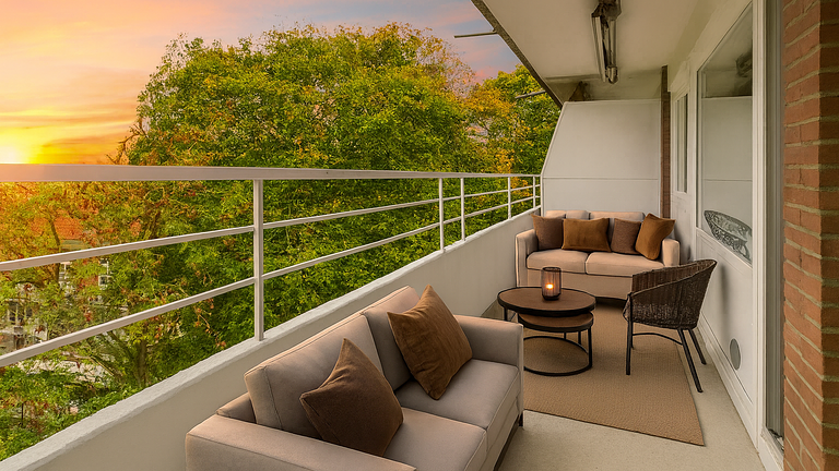 Gepflegte 2-Zimmer-Wohnung mit Westbalkon in Lübeck–St. Jürgen – Provisionsfrei!