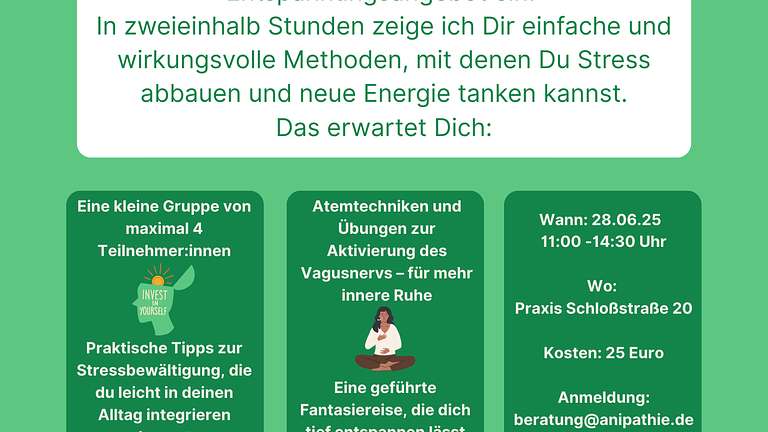 Entspannungsangebot in kleiner Gruppe in Düsseldorf