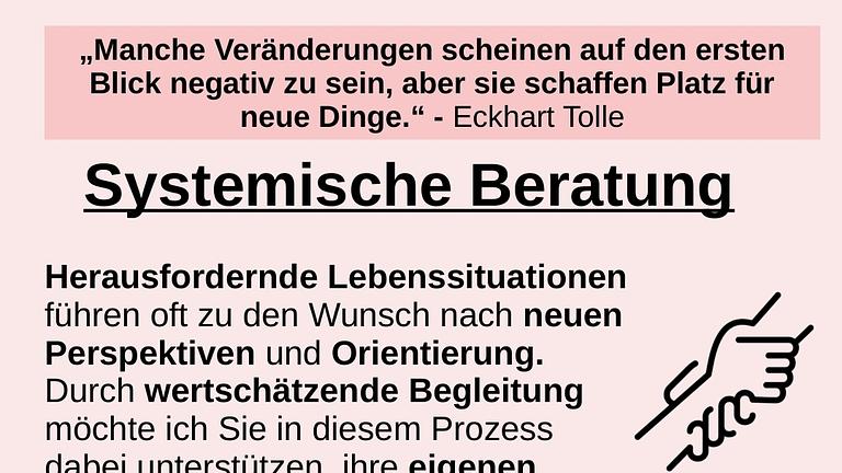 Kostenlose Systemische Beratung online/Präsenz