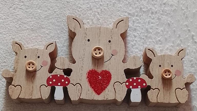 Holz-Figur: 🐷Schweine🐷