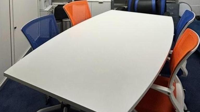 Büro Konferenztisch 200 × 100 cm Weiß – Besprechungstisch