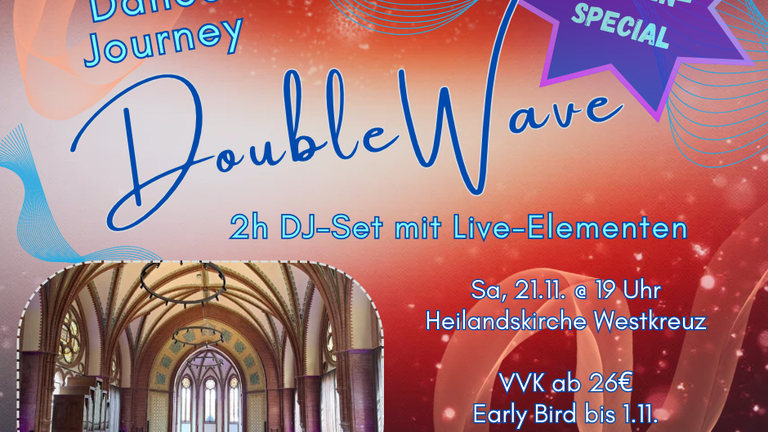 DoubleWave ~ Ecstatic Dance Journey | Kichen-SPECIAL mit Live-Musik | Sa, 21.11.