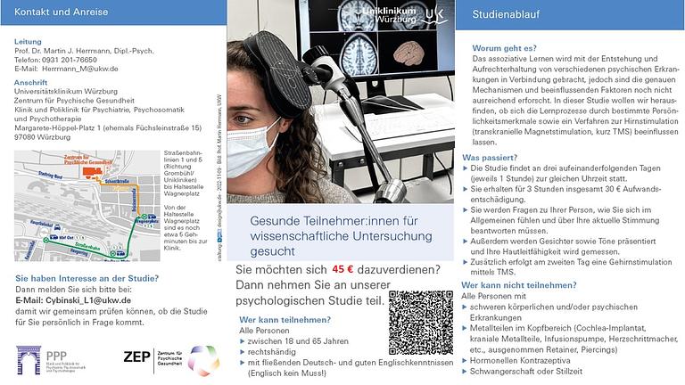 Vorschaubild Versuchsteilnehmer:innen für Studie in Würzburg gesucht (45€)!