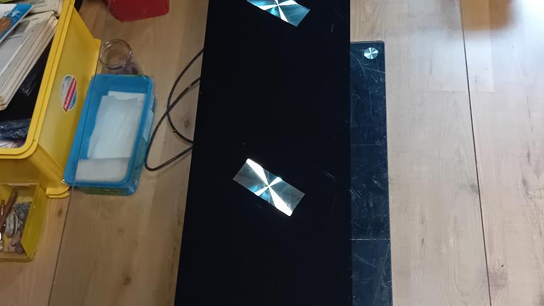 Glastisch Schwarz / Silber 20 Euro
