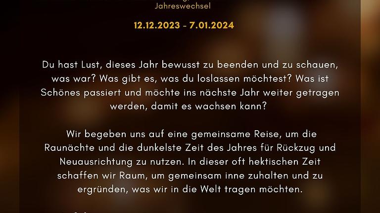 Vorschaubild Online-Seminar zur Reflektion und Neuausrichtung über Jahreswech