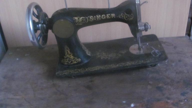 Alte Nähmaschine, Dekoration