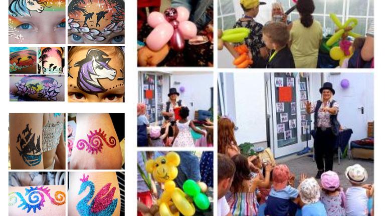Kita- Firmen - Feier - Feste mit Zaubershow, Ballonmodellage + Kinderschminken