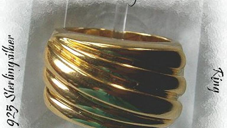 Ring, 925 Silber, vergoldet