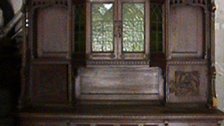 altes Buffet ca 200 Jahre alt mit Bleiverglasung 2,75 hoch 1,60 breit 80 tief ec