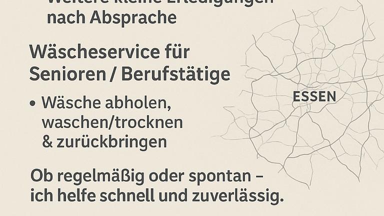 Einkaufshilfe & Wäscheservice in Essen | Für Senioren & Berufstätige