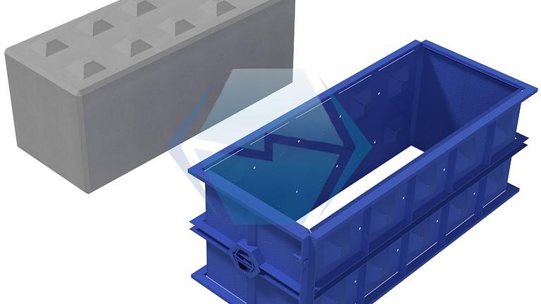 Vorschaubild Betonform 150/60/60 Legosteine Betonblock schalung