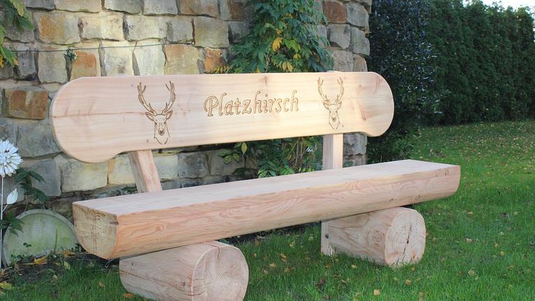 Rentners Geschenk. Hochzeitsgeschenk. Gartenbank. Krongartmöbel.