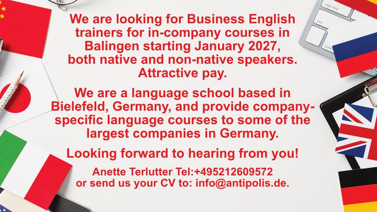 Business English Trainers Wanted