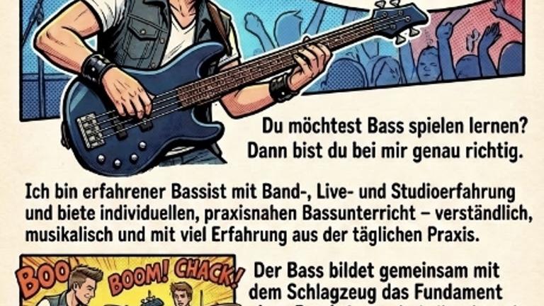 Biete praxisnahen Bassunterricht