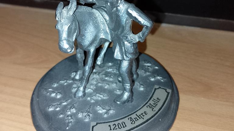 Der Esel der auf Rosen ging Halle 1200 Jahre Zinn