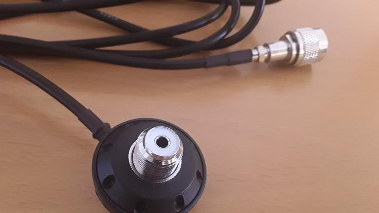 Amateurfunk-/ CB-Funk: Antennenfuß PL Einbauset mit 5 m Kabel
