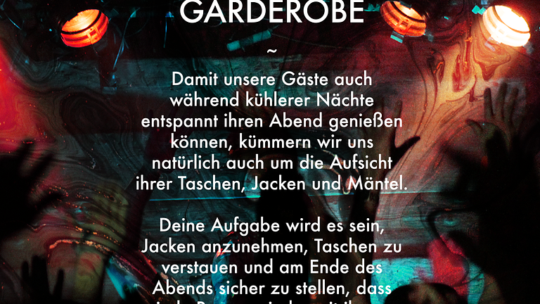 Garderoben Mitarbeiter/in (M/W/D)