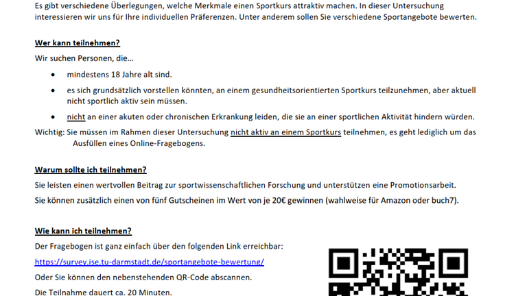Vorschaubild Teilnehmende für wissenschaftliche Untersuchung gesucht