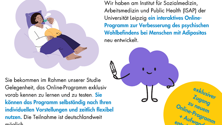 Bundesweite Studie: Online-Programm Förderung psychische Gesundheit Adipositas