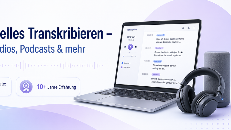 Professionelles Transkribieren – Interviews, Audios, Podcasts & mehr